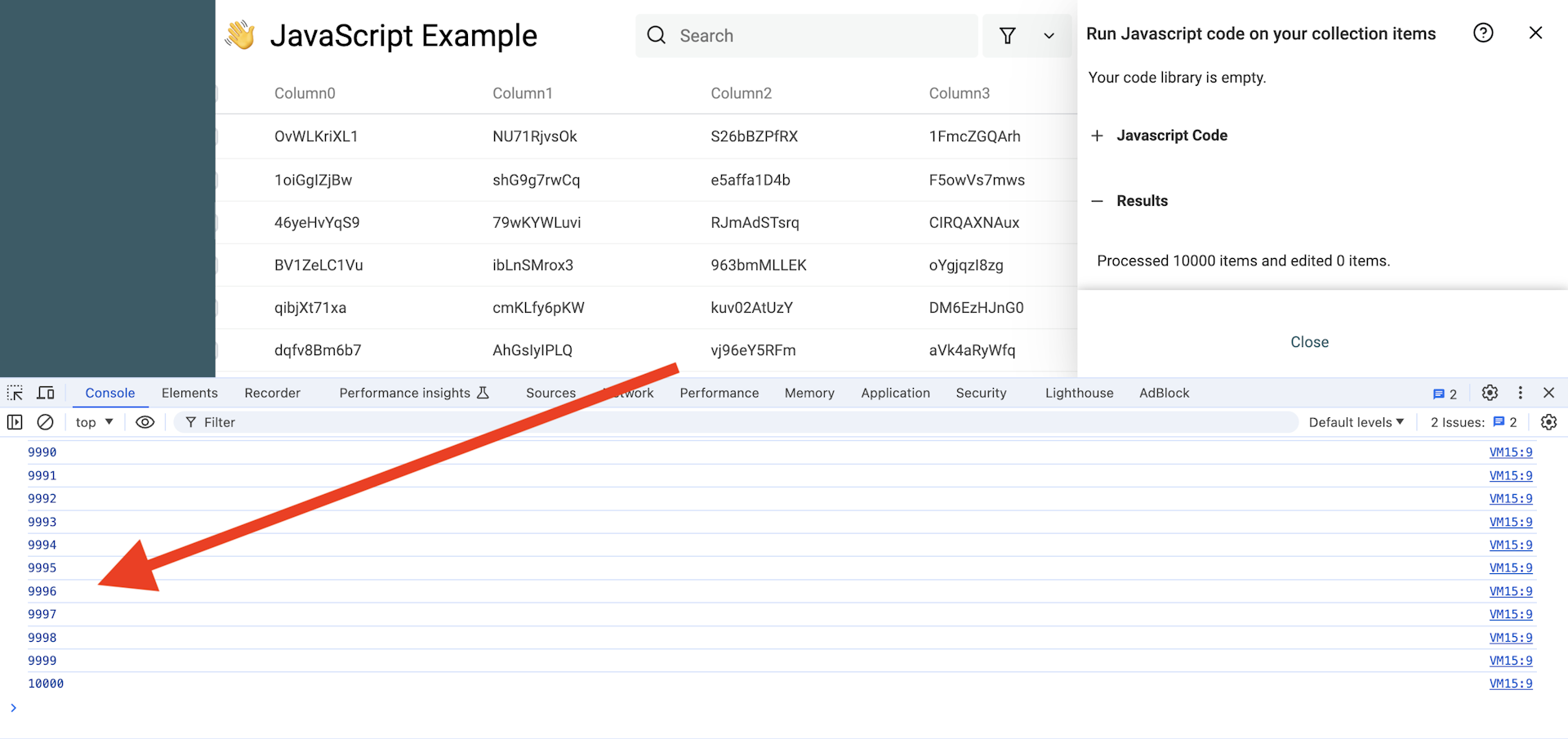 Write to Console - Results