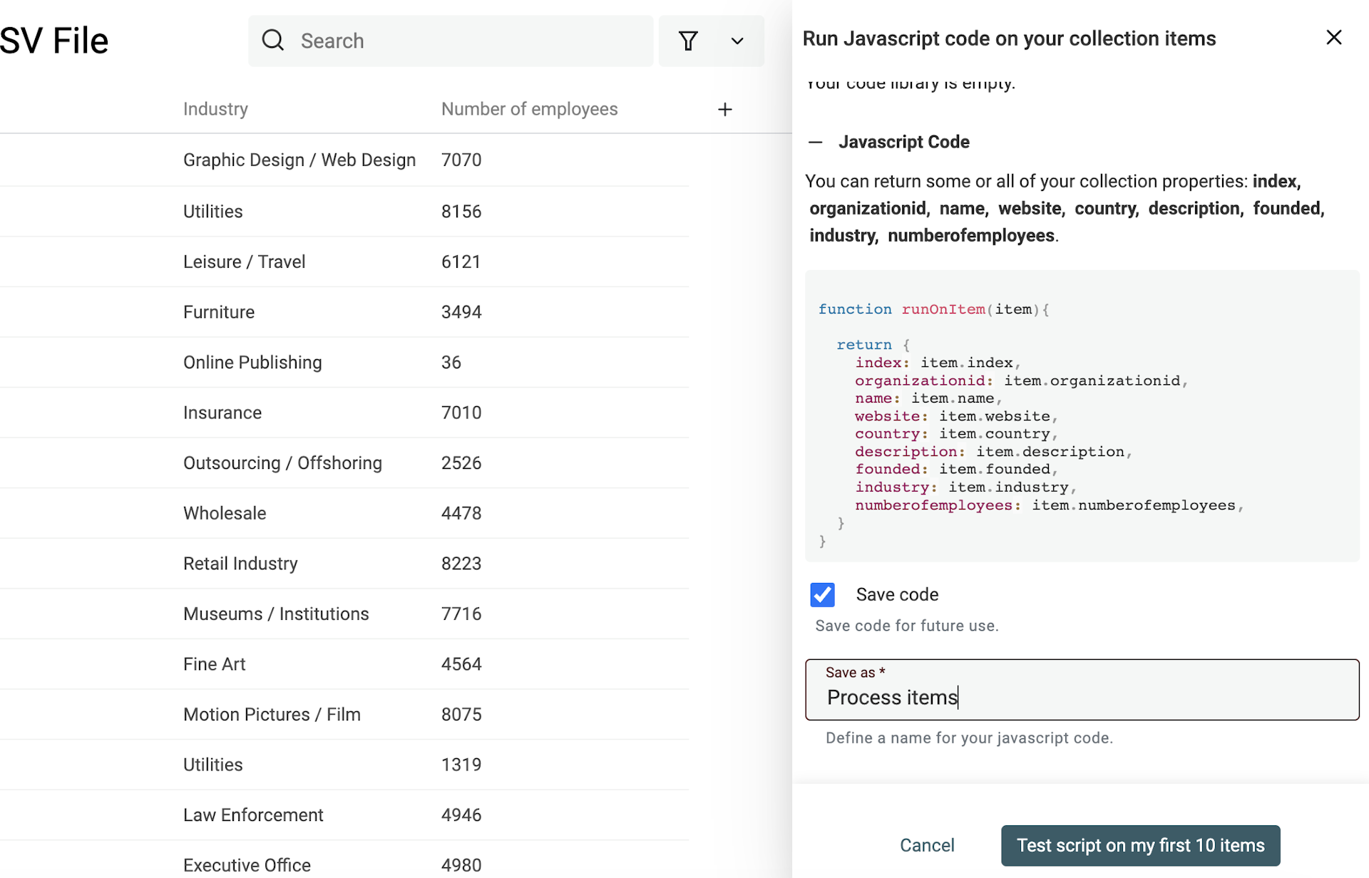 Save JavaScript code