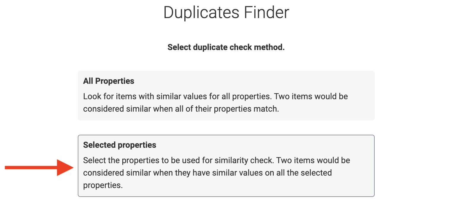 Select your identifier property