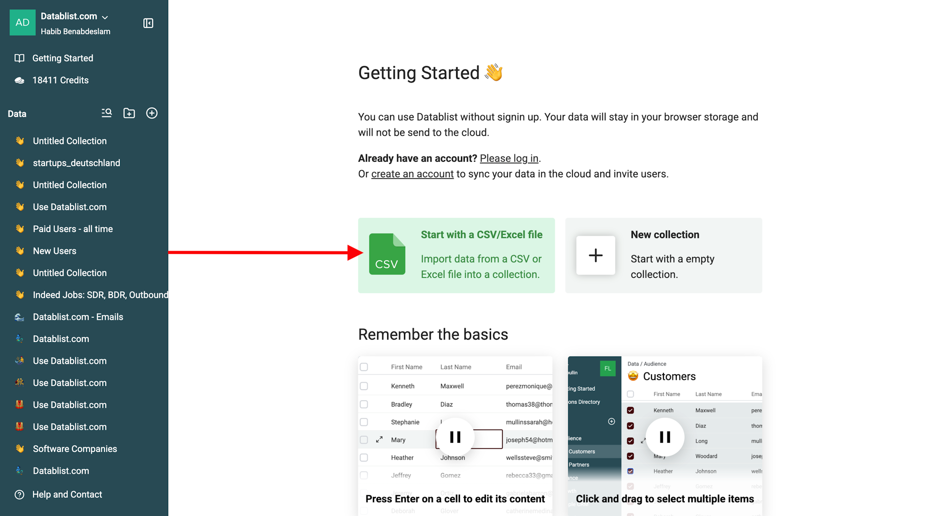 Datablist Data Cleaning Tool