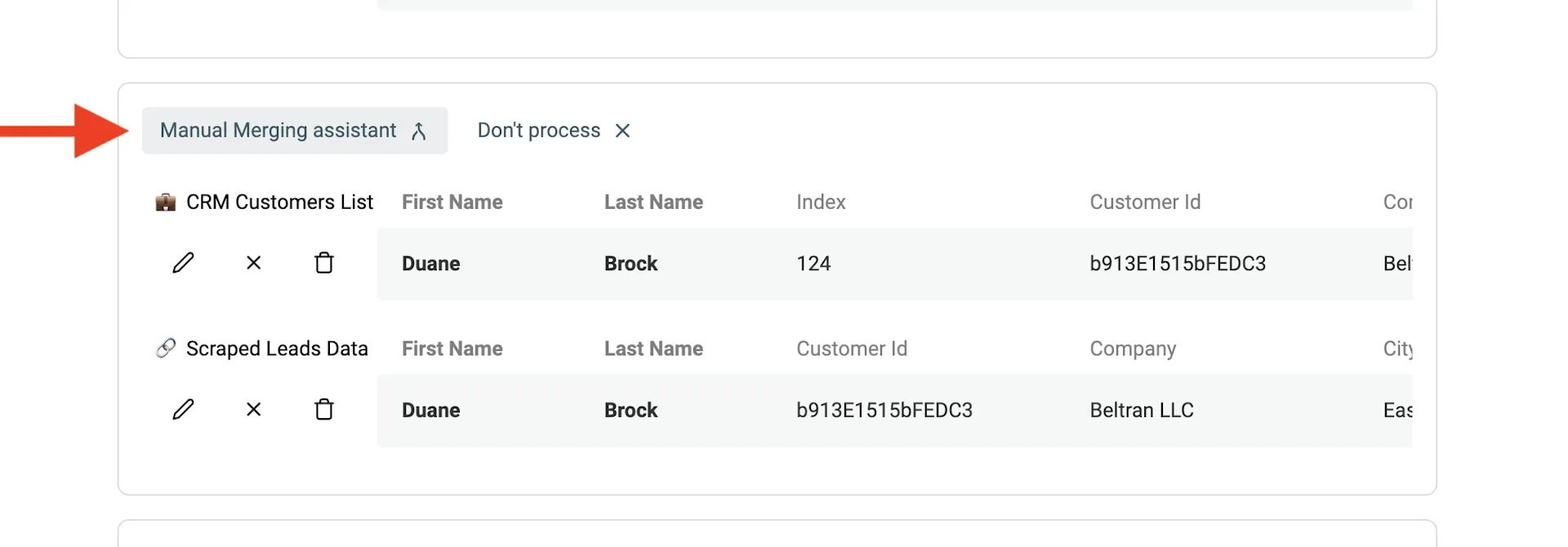 Free Data Matching Online tool