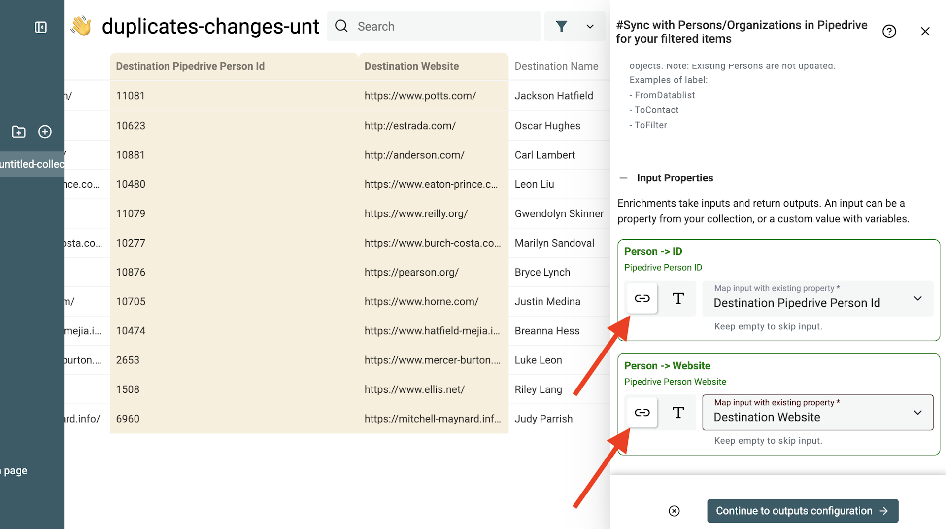Updates Inputs