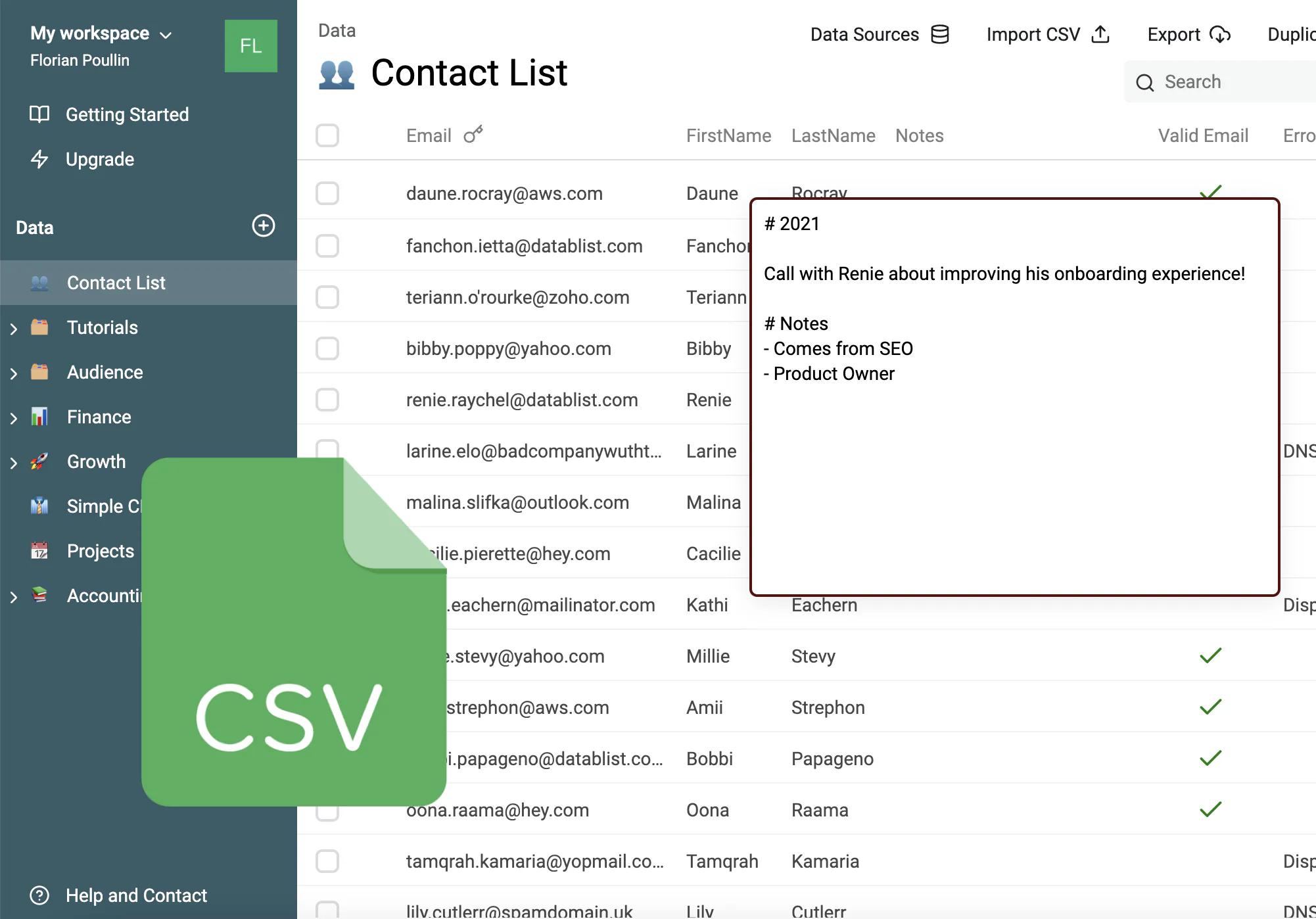 Free Online CSV Editor and Viewer by Datablist