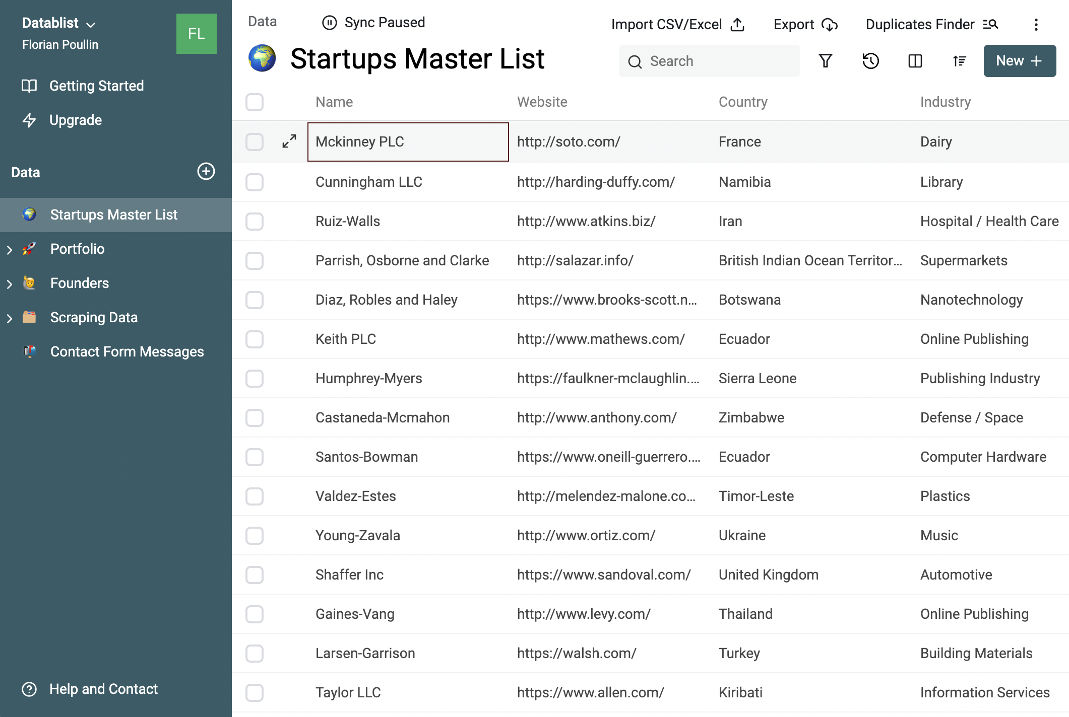 Startup Screening for early-stage investors