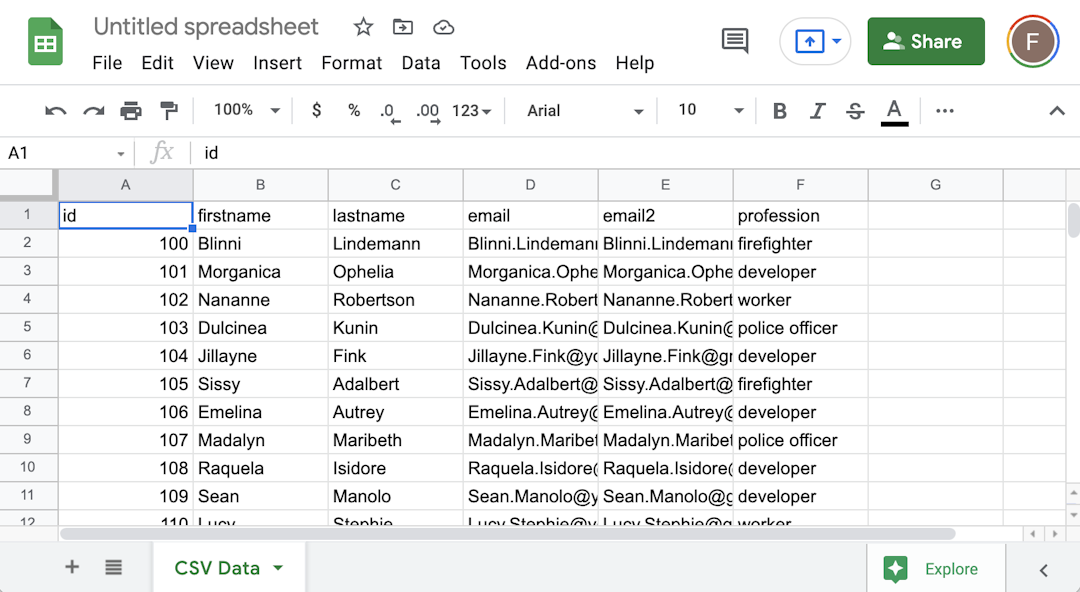 can i open a csv file in google sheets